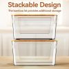 Acrylic Pantry Organizer With Bamboo Lid