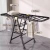 Movable Outdoor Drying Rack – 3-Tier Black Laundry Organizer for Effortless Drying
