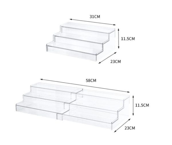 Expandable 3-Tier Acrylic Rack