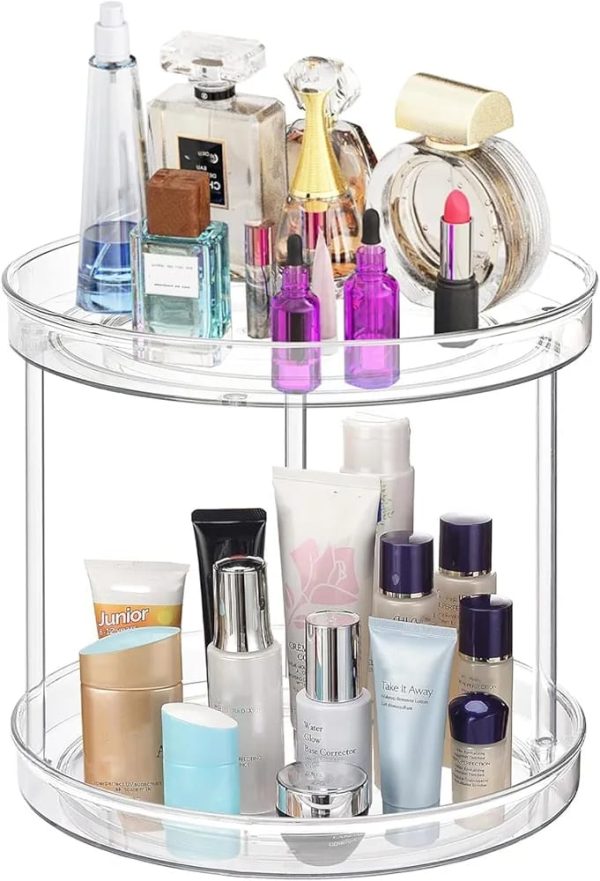 2-Tier Acrylic Lazy Susan Rotating Organizer