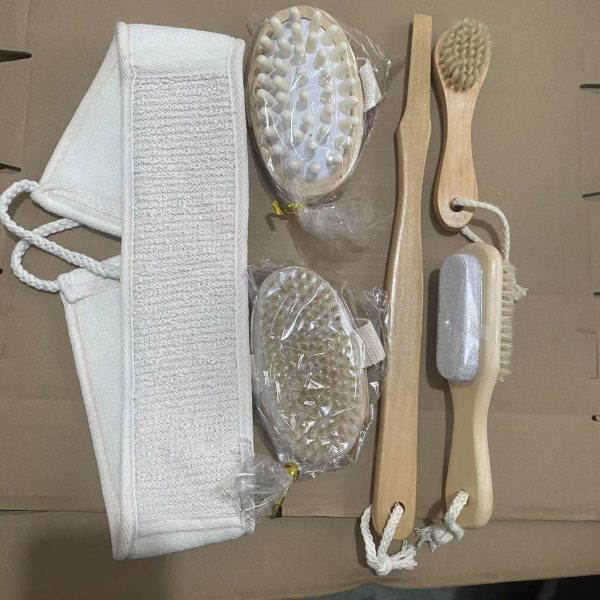 6PCs Dry Brushing & Bath Brush Set