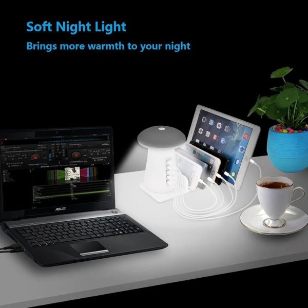 WhatsApp Image 2026-02-18 at 15.10.15 (2) Multi-Port Mushroom Lamp Charging Dock Station – LED Night Light & USB Charging Hub