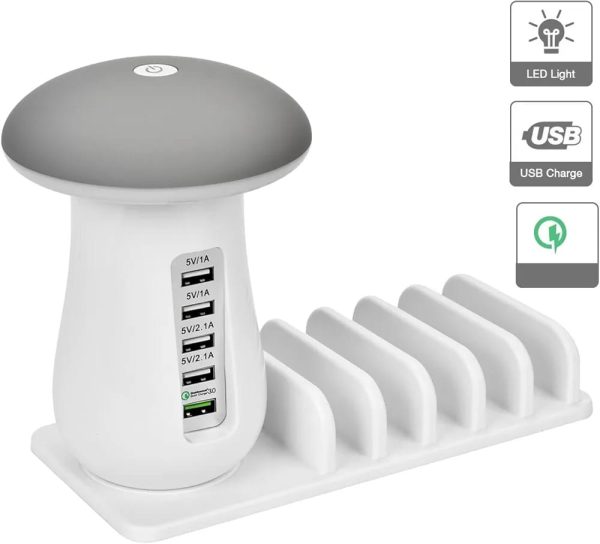 WhatsApp Image 2026-02-18 at 15.10.17 Multi-Port Mushroom Lamp Charging Dock Station – LED Night Light & USB Charging Hub