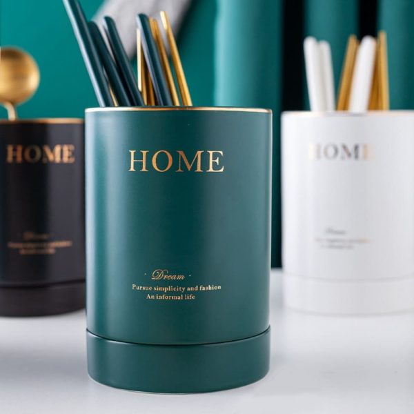 Ceramic Multipurpose Organizer – Stylish Kitchen & Home Storage Caddy