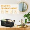 3pc Set Storage Baskets - Plastic Mesh Baskets with Wooden Handles