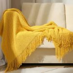 Knitted Fleece Throw Blanket
