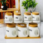 8pc ceramic canister set kitchen storage
