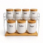 8pc ceramic canister set kitchen storage