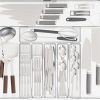 Expandable Acrylic Cutlery Organizer – Adjustable Drawer Tray for Convenient Kitchen Utensils & Storage