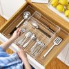 Expandable Acrylic Cutlery Organizer – Adjustable Drawer Tray for Convenient Kitchen Utensils & Storage
