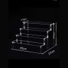 4-Tier Acrylic Perfume Display Rack – Transparent Cosmetic Organizer Stand for Perfumes, Lipsticks & Skincare
