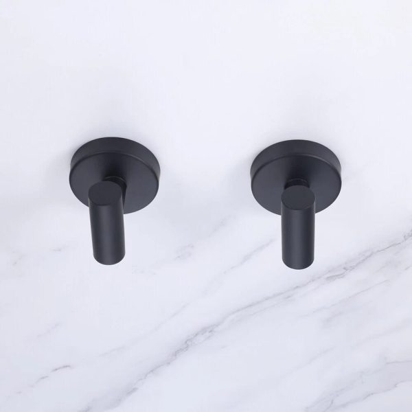 2pcs Bathroom Towel Hooks – Heavy-Duty Durable Wall-Mounted Screw Fix Hooks for Towels, Robes & Accessories