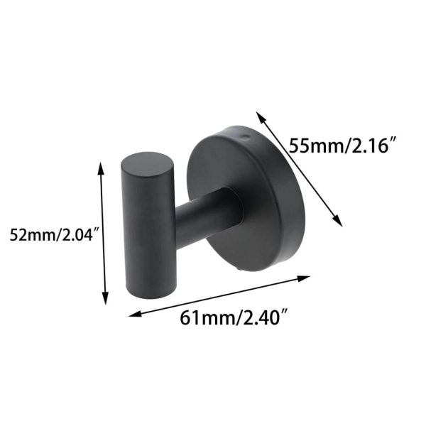 2pcs Bathroom Towel Hooks – Heavy-Duty Durable Wall-Mounted Screw Fix Hooks for Towels, Robes & Accessories