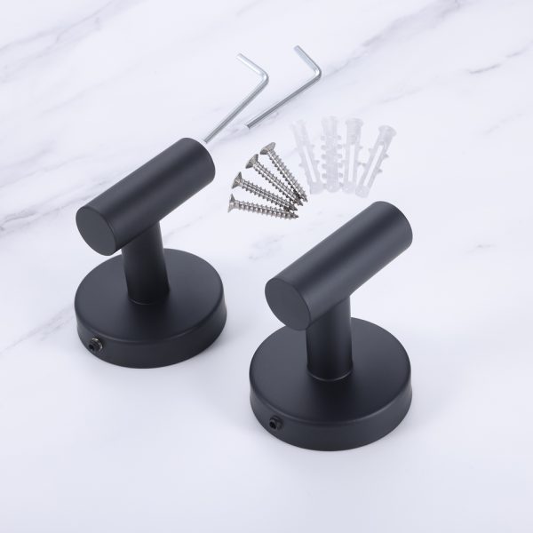 2pcs Bathroom Towel Hooks – Heavy-Duty Durable Wall-Mounted Screw Fix Hooks for Towels, Robes & Accessories