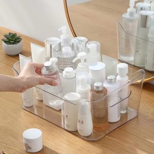 clear acrylic storage basket