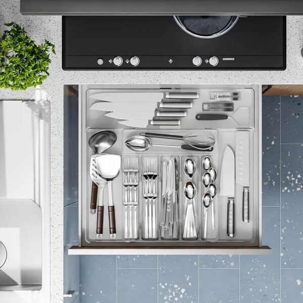 Expandable Acrylic Cutlery Organizer