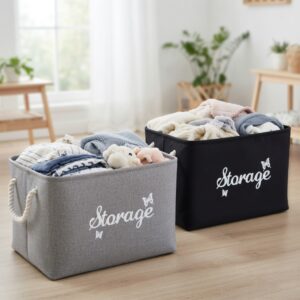 Foldable Storage Basket (2) Foldable Storage Basket