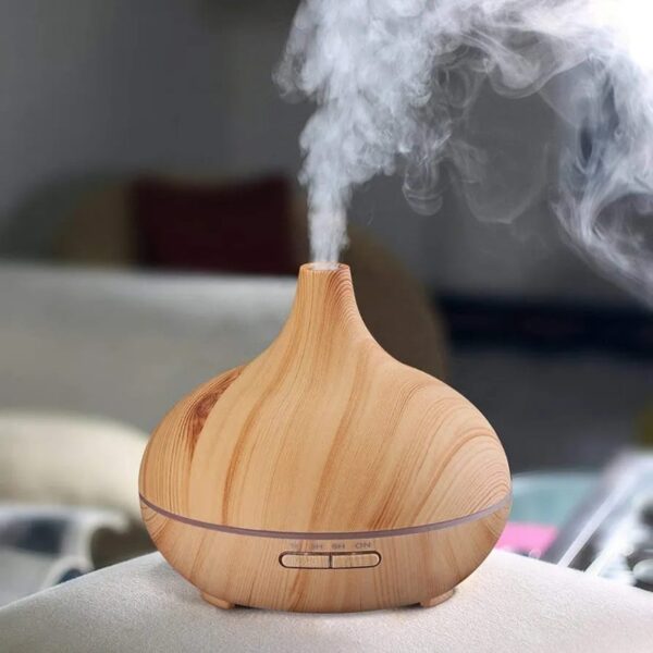 Ultrasonic Humidifier & Diffuser – Stylish 550ml LED Mist Humidifier for Bedroom, Office & Home
