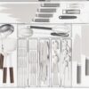 Expandable Acrylic Cutlery Organizer – Premium Quality Adjustable Drawer Tray for Kitchen Utensils & Storage (9 Compartments)