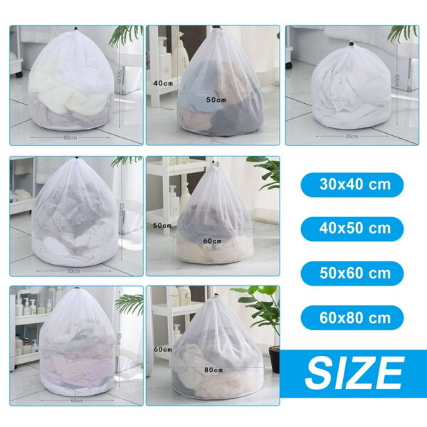 WhatsApp Image 2026-04-20 at 21.24.14 (2) 4pcs Laundry Mesh Bags Set – Drawstring Wash Bags for Delicates, Clothes & Lingerie Protection