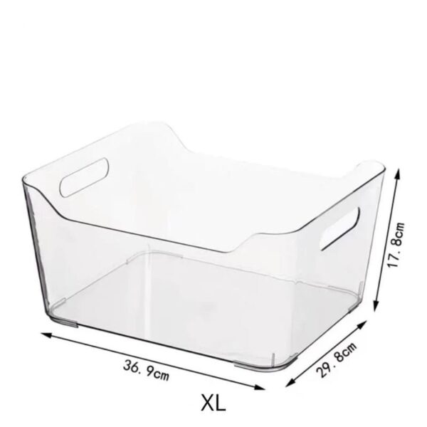 Clear Acrylic Storage Basket – Multi-Purpose Transparent Organizer for Kitchen, Bathroom & Vanity