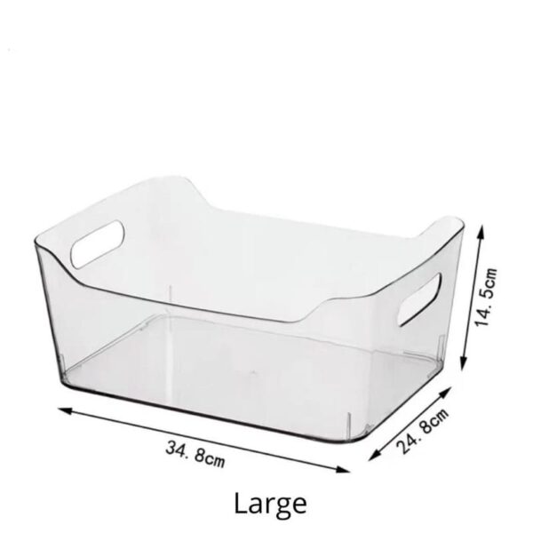 Clear Acrylic Storage Basket – Multi-Purpose Transparent Organizer for Kitchen, Bathroom & Vanity