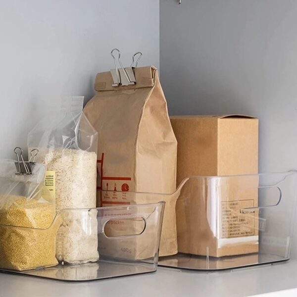 Clear Acrylic Storage Basket – Multi-Purpose Transparent Organizer for Kitchen, Bathroom & Vanity