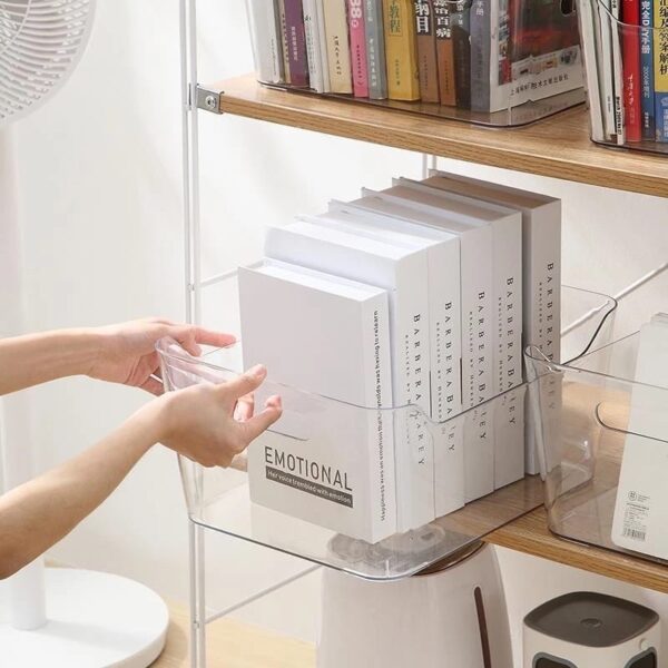 Clear Acrylic Storage Basket – Multi-Purpose Transparent Organizer for Kitchen, Bathroom & Vanity