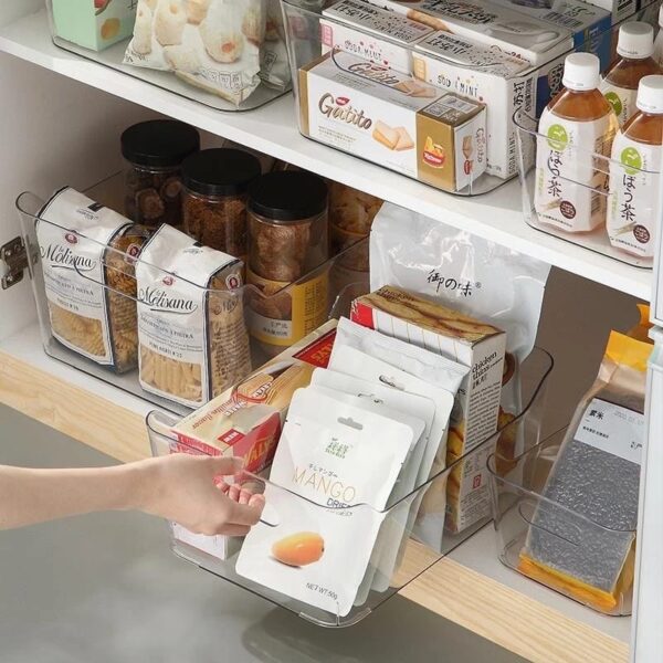 Clear Acrylic Storage Basket – Multi-Purpose Transparent Organizer for Kitchen, Bathroom & Vanity