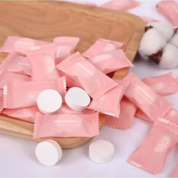 100pcs Mini Compressed Towel Capsules – Portable Disposable Travel Towels (Expand with Water)
