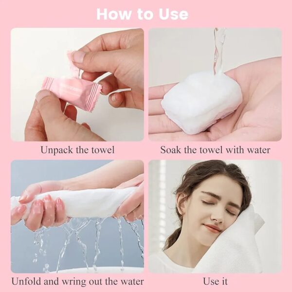 100pcs Mini Compressed Towel Capsules – Portable Disposable Travel Towels (Expand with Water)