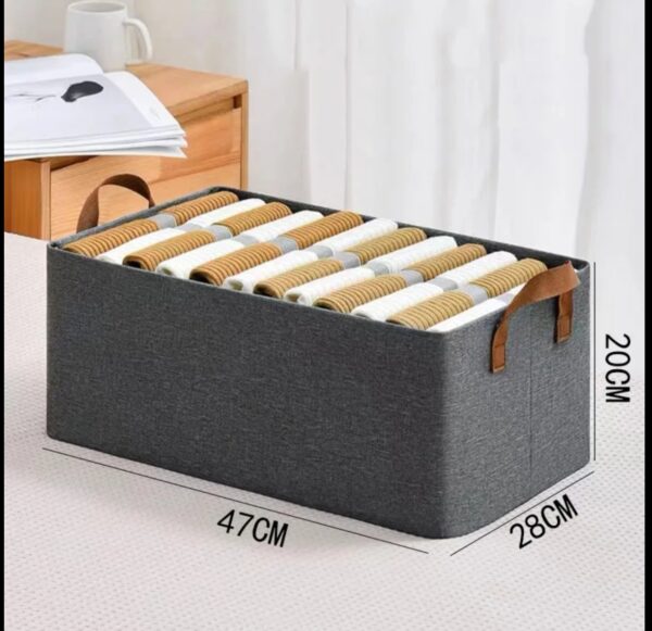 WhatsApp Image 2026-05-10 at 17.07.00 Grey Collapsible Wardrobe Organizer – Stylish Closet Storage Basket for Clothes, Toys, and Home Essentials