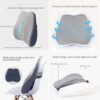 Orthopedic Back Support Pillow – Ergonomic Lumbar Cushion for Office Chair, Car Seat & Home Support