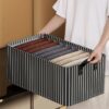 WhatsApp Image 2026-05-27 at 12.48.57 (1) Collapsible Wardrobe Organizer – Durable Black & White Striped Storage Basket for Clothes, Toys & Home Organization