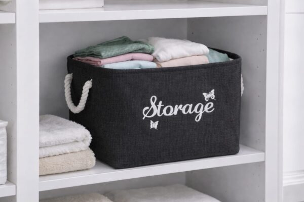 WhatsApp Image 2026-05-27 at 15.42.01 Foldable Storage Basket – Multi-Purpose Fabric Organizer Bin with Handles for Clothes, Toys & Home Storage