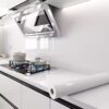 Plain White Contact Paper – Versatile Waterproof Self-Adhesive Wallpaper for Cabinets, Countertops & Shelves