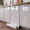 Plain White Contact Paper – Versatile Waterproof Self-Adhesive Wallpaper for Cabinets, Countertops & Shelves