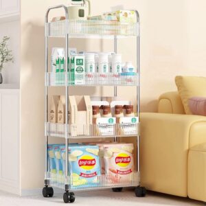 4-tier acrylic trolley rack with wheels. Acrylic Rack. Acrylic Shelf