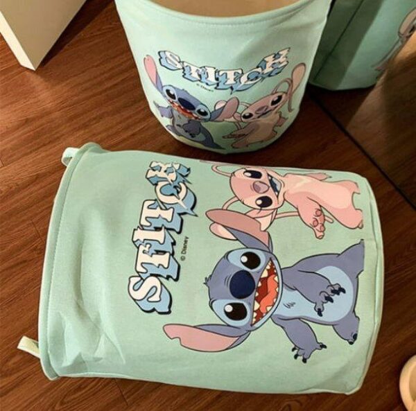 Toys and Laundry Storage Basket - Lilo and Stitch Themed Quality Large Foldable Toy Organizer & Laundry Storage Bin