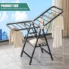 Foldable Laundry Drying Rack – Heavy Duty Portable Clothes Drying Stand with Multiple Hanging Bars