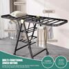 Foldable Laundry Drying Rack – Heavy Duty Portable Clothes Drying Stand with Multiple Hanging Bars