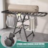 Foldable Laundry Drying Rack – Heavy Duty Portable Clothes Drying Stand with Multiple Hanging Bars