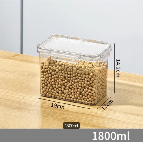 Stackable Airtight Acrylic Storage Containers – Clear Stylish Modular Pantry Organizers for Kitchen Storage (1.8L, 2.5L, 3.6L)
