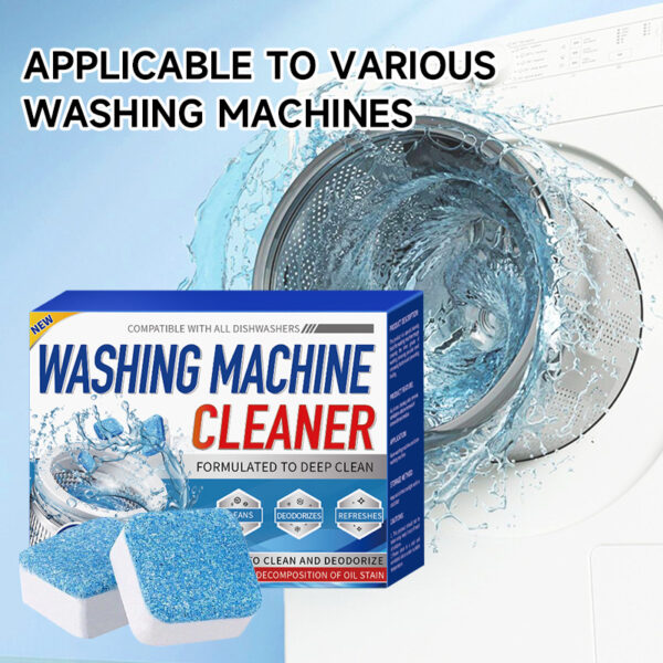 Washing Machine Cleaning Tablets – Deep Clean Descaler & Odour Remover - 12 Tablets