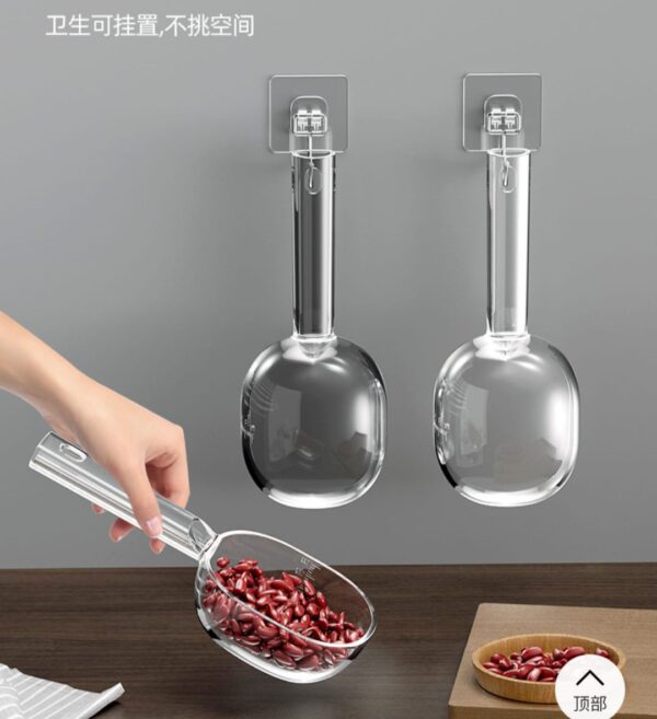 2Pcs Acrylic Scoops – Clear Multipurpose Food Scoops for Pantry & Kitchen Storage