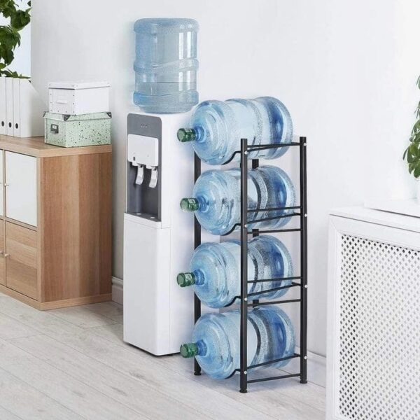 4-Tier Water Bottle Rack – Sturdy Space-Saving Water Jug & Bottle Organizer