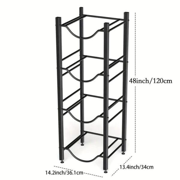 4-Tier Water Bottle Rack – Sturdy Space-Saving Water Jug & Bottle Organizer